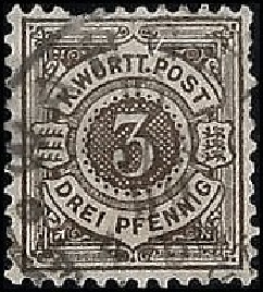 Alemania A Wurttemberg # 57  1890