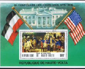 Alto Volta #367A 1975 H.S.  CTO  "Bicentenario de la independencia de Estados Unidos"