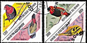 Benin  #1204A,B y #1206A.B  1999