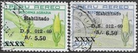PERU #C232-C233  1969