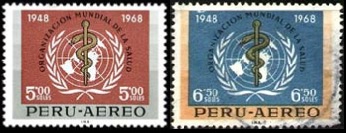 PERU #C244-C245 1969 Serie completa
