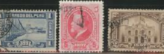 Peru # 154 -156 1897 Serie completa