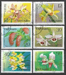 Viet Nam #1017 - 1022   1979 "Orquideas"