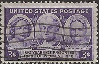 Estados Unidos # 959 1948 "Elizabeth Stanton, Carrie Chapman y Lucretia Mot, lideres sufragistas"