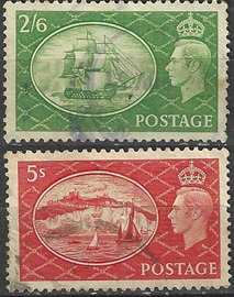 Gran Bretaña #286 - 287 1951 "Jorge VI"