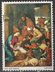 Gran Bretaña #522 1967 "La adoración de los pastores, anónimo de la escuela de Sevilla"