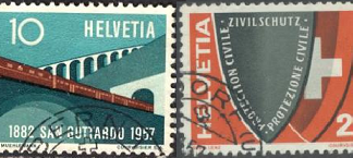 Suiza #360-361  1957