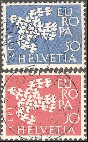 Suiza #410-411  1961