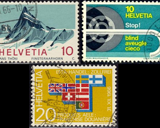 Suiza #479-481  1966