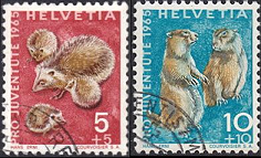 Suiza #B350-B351  1965