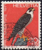 Suiza #B404  1971 "Halcón peregrino"