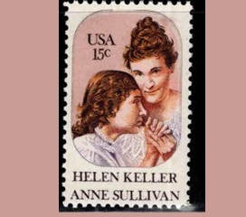 Estados Unidos #1824  1980 Nueva NH "Anne Mansfield Sullivan y Helen Keller, educadora niños especiales y escritora"