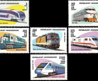 Madagascar  #1200 - 1206  1993.  Serie incompleta falta #1201