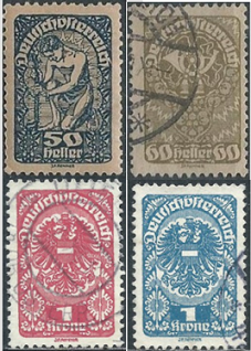 Austria #215 - 218  1919