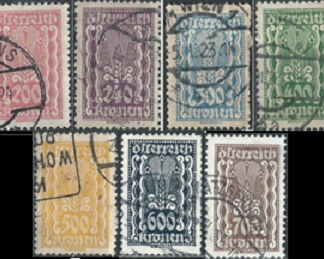 Austria #273 - 279  Y1922
