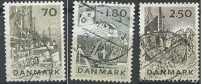 Dinamarca #620 y #622 - 623 1978 "Industria pesquera"