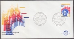 Holanda # 608 1981 F.D.C. "Reina Beatriz y palacio"
