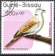 Guinea-Bisáu #815  1989 "Paloma de collar africana"