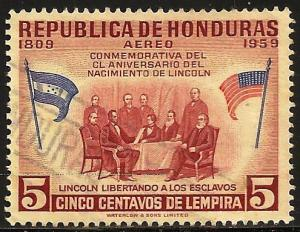 Honduras #C292  1959 "150 años del natalicio de A. Lincoln"