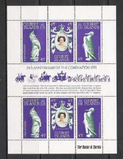 Islas Gilbert #312 1978 H.S. Nueva NH "25 Años de la coronación de la reina Isabel II"