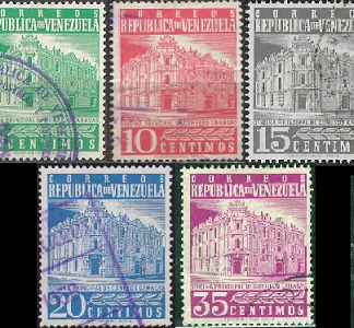 Venezuela  #703  - 707  1958