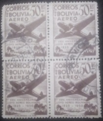 Bolivia #C136  1950 Bloque de 4