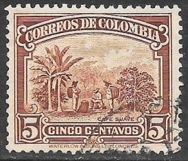COLOMBIA #413  1932  "Plantación de café"