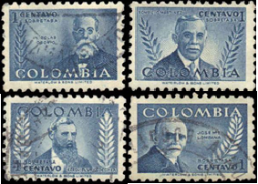 COLOMBIA #597 - 600   1952