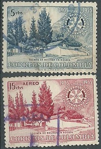 COLOMBIA #639 y #C274 1955  Serie completa