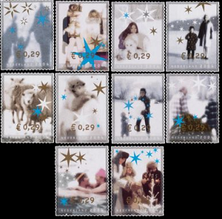 Holanda #1180a - 1180j  2004   Usadas "Navidad"