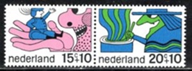 Holanda  #B440 - B441  1968  Nuevas NH "Personajes de cuentos"