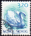 Noruega #881 1986 "Cisne blanco"