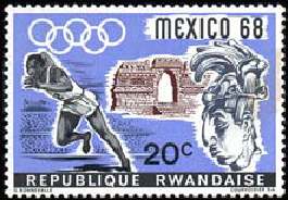 RUANDA #250  1968