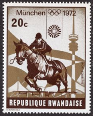 RUANDA #478  1972  Nueva (Hinged) "Olimpiadas de Munich 72"