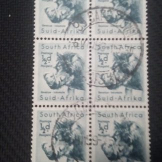 Sudáfrica #200 1954 Bloque de seis