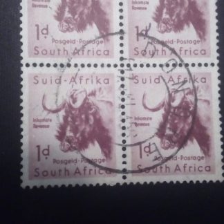 Sudáfrica #201 1954 bloque de 4
