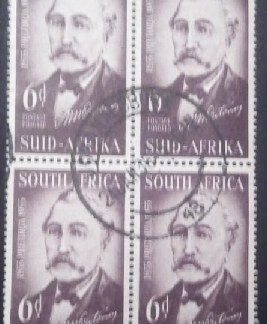 Sudáfrica #215 1955 bloque de 4