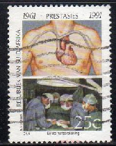 Sudáfrica #803 1991 "Primer trasplante de corazón"