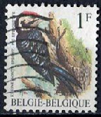 Bélgica #1217 1985 "Pájaro carpintero moteado"