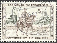 Belgica #578   1962 "Cartero a caballo - Dia de4l sello"