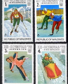 Maldivas  #613 - 616 1976