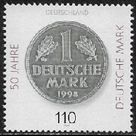Alemania  #2007  1998 Nueva NH "Moneda de 1 Marco"