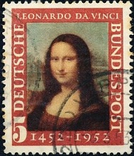 Alemania #687 1952 Scott $1.40 "La Gioconda"