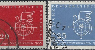 Alemania Republica Democratica #377 - 378 1958 Serie completa "Paloma y globo"