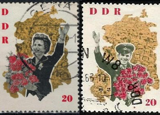 Alemania Republica Democratica #674 - 675 1963