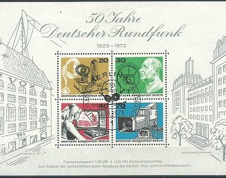 Alemania Berlin #9N343 1973 H.S. "50 Años de la radiodifusión"