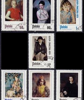 Polonia #2058 - 2064  1974 "Niños en pinturas polacas"