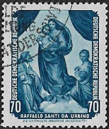 Alemania Republica Democratica    #277  1955 "Virrgen y el niño de Rafael"