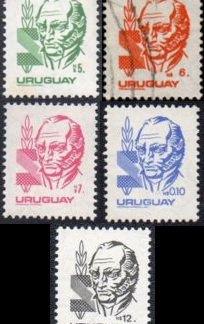 Uruguay  #1081 - 1085  1981  Usadas