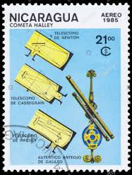 Nicaragua #1489 1985 "Cometa Halley - Diseños de telescopio"